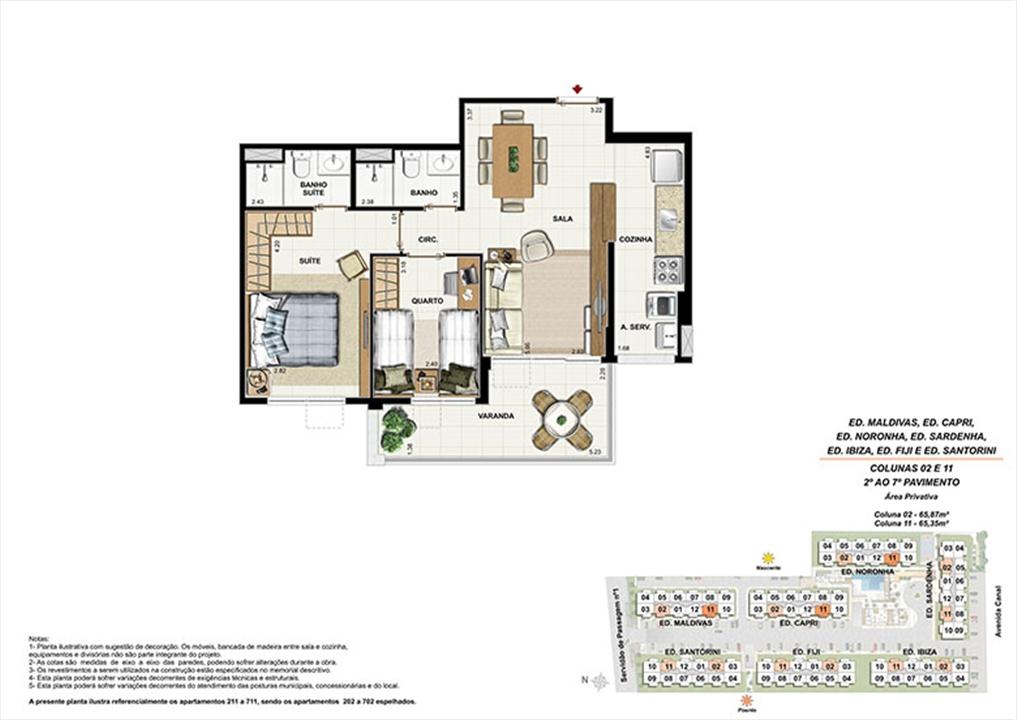 Planta AP11 | Ocean Pontal Residence – Recreio dos Bandeirantes - Rio de Janeiro - Rio de Janeiro Planta AP11 | Ocean Pontal Residence – Apartamento no Recreio dos Bandeirantes - Rio de Janeiro - Rio de Janeiro