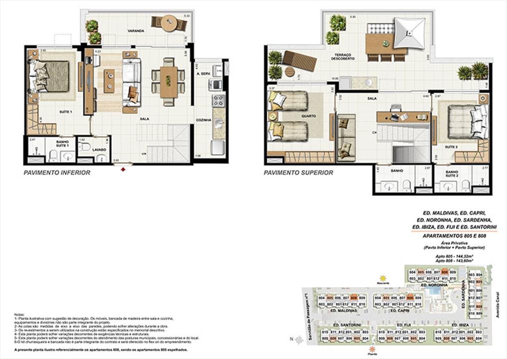Planta CB08 | Ocean Pontal Residence – Recreio dos Bandeirantes - Rio de Janeiro - Rio de Janeiro Planta CB08 | Ocean Pontal Residence – Apartamento no Recreio dos Bandeirantes - Rio de Janeiro - Rio de Janeiro