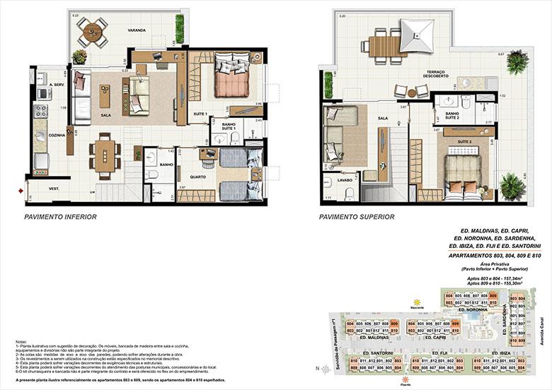 Planta CB09 | Ocean Pontal Residence – Apartamento no  Recreio dos Bandeirantes - Rio de Janeiro - Rio de Janeiro