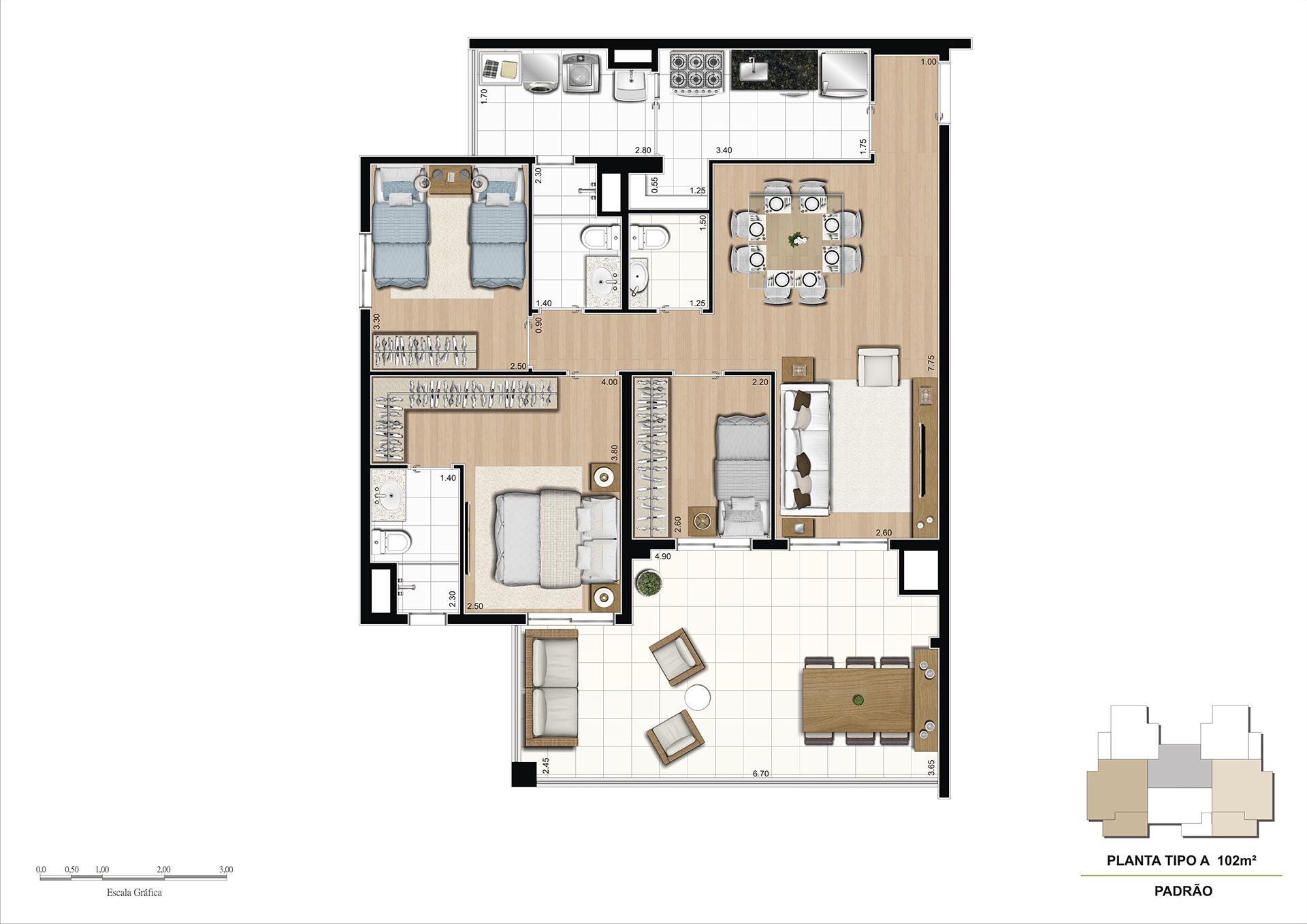 PLANTA TIPO A 102m² PADRÃO | Varanda Tatuapé by Cyrela – Apartamento no  Tatuapé - São Paulo - São Paulo