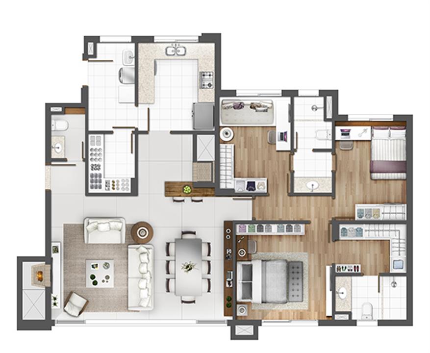 Apto 126m² - opção padrão | Porto Alegre Incomparável – Altos de Petrópolis - Porto Alegre - Rio Grande do Sul Apto 126m² - opção padrão | Porto Alegre Incomparável – Apartamento no Altos de Petrópolis - Porto Alegre - Rio Grande do Sul