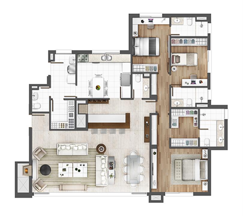 Apto 162m² - opção padrão | Porto Alegre Incomparável – Altos de Petrópolis - Porto Alegre - Rio Grande do Sul Apto 162m² - opção padrão | Porto Alegre Incomparável – Apartamento no Altos de Petrópolis - Porto Alegre - Rio Grande do Sul