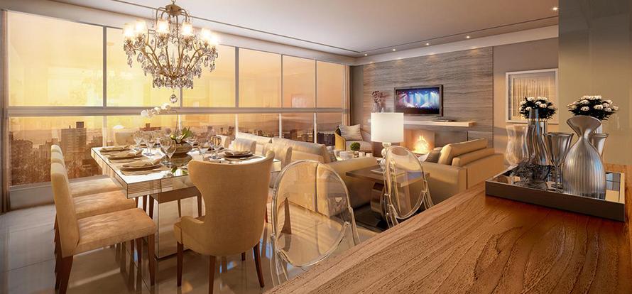 Sala de Estar | Porto Alegre Incomparável – Apartamento	no  Altos de Petrópolis - Porto Alegre - Rio Grande do Sul