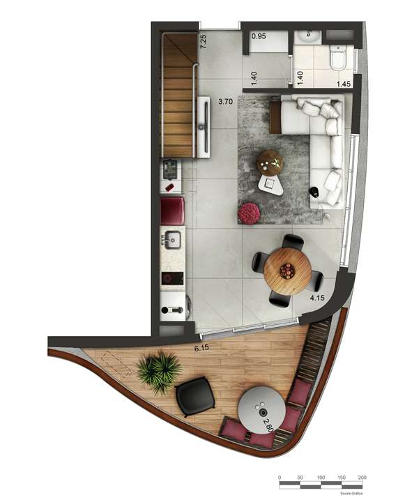 Apartamento tipo 4 - Duplex inferior P2 | Cyrela by Pininfarina – Vila Olímpia - São Paulo - São Paulo Apartamento tipo 4 - Duplex inferior P2 | Cyrela by Pininfarina – Apartamento na Vila Olímpia - São Paulo - São Paulo