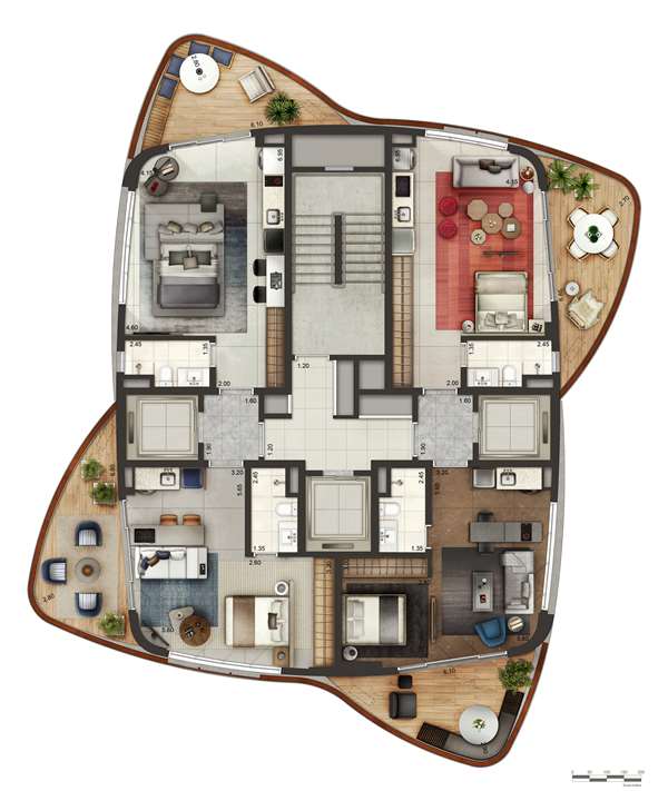 Pavimento | Cyrela by Pininfarina – Vila Olímpia - São Paulo - São Paulo Pavimento | Cyrela by Pininfarina – Apartamento na Vila Olímpia - São Paulo - São Paulo