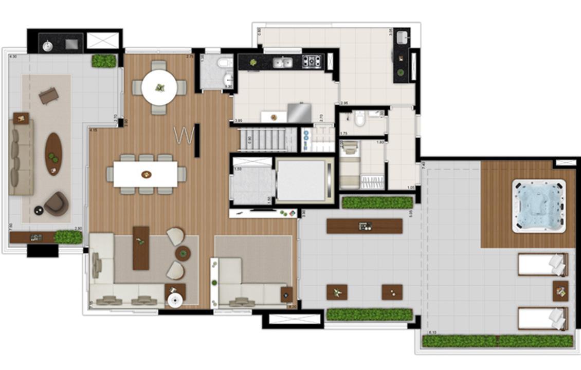 SKR Campo Belo Planta Duplex Inferior rotacionada | Tom 1102 – Campo Belo - São Paulo - São Paulo SKR Campo Belo Planta Duplex Inferior rotacionada | Tom 1102 – Apartamento no Campo Belo - São Paulo - São Paulo