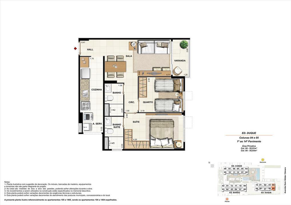 Ed. Duque Coluna 4 e 5 Apartamento de 55,91m2 com 01 suíte | Nobre Norte Clube Residencial – Grande Méier - Rio de Janeiro - Rio de Janeiro Ed. Duque Coluna 4 e 5 Apartamento de 55,91m2 com 01 suíte | Nobre Norte Clube Residencial – Apartamento no Grande Méier - Rio de Janeiro - Rio de Janeiro