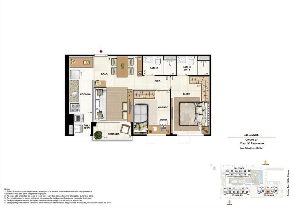 Ed. Duque Coluna 7 Apartamento de 55,07m2 com 01 suíte | Nobre Norte Clube Residencial – Grande Méier - Rio de Janeiro - Rio de Janeiro Ed. Duque Coluna 7 Apartamento de 55,07m2 com 01 suíte | Nobre Norte Clube Residencial – Apartamento no Grande Méier - Rio de Janeiro - Rio de Janeiro