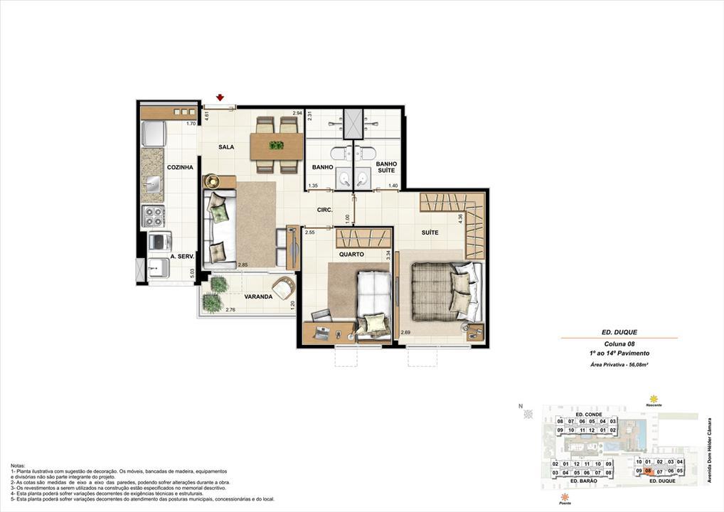 Ed. Duque Coluna 8 Apartamento de 56,08m2 com 01 suíte | Nobre Norte Clube Residencial – Grande Méier - Rio de Janeiro - Rio de Janeiro Ed. Duque Coluna 8 Apartamento de 56,08m2 com 01 suíte | Nobre Norte Clube Residencial – Apartamento no Grande Méier - Rio de Janeiro - Rio de Janeiro