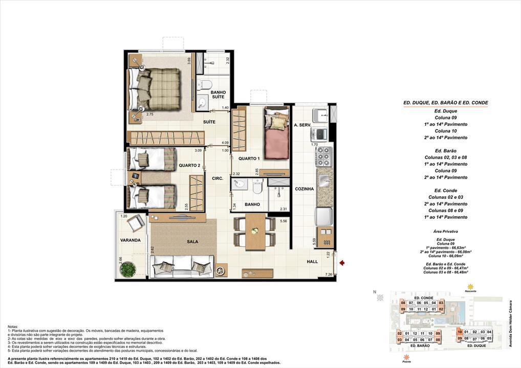 Ed. Duque, Ed. Barão, Ed. Conde Coluna 2,3,8,9 e 10 Apartamento de 66,08m2 com 01 suíte | Nobre Norte Clube Residencial – Grande Méier - Rio de Janeiro - Rio de Janeiro Ed. Duque, Ed. Barão, Ed. Conde Coluna 2,3,8,9 e 10 Apartamento de 66,08m2 com 01 suíte | Nobre Norte Clube Residencial – Apartamento no Grande Méier - Rio de Janeiro - Rio de Janeiro