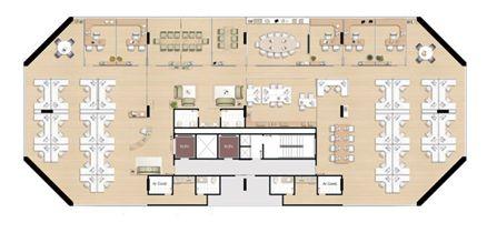 Planta andar completo - 686,18 m² | América Centro Empresarial – Salas Comerciais na  Mata da Praia - Vitória - Espírito Santo