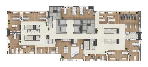 Clínica de Cardiologia (Andar inteiro) - Área 737m² - Torre Norte Saúde | MEDPLEX - Torre Norte  – Salas Comerciais no  Centro do Eixo Hospitalar  - Porto Alegre - Rio Grande do Sul