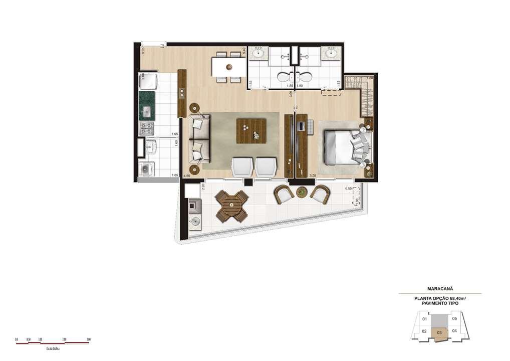 Planta opção 68m² - Final 3 | Cyrela 2014 The Year Edition – Alto da Lapa - São Paulo - São Paulo Planta opção 68m² - Final 3 | Cyrela 2014 The Year Edition – Apartamento no Alto da Lapa - São Paulo - São Paulo