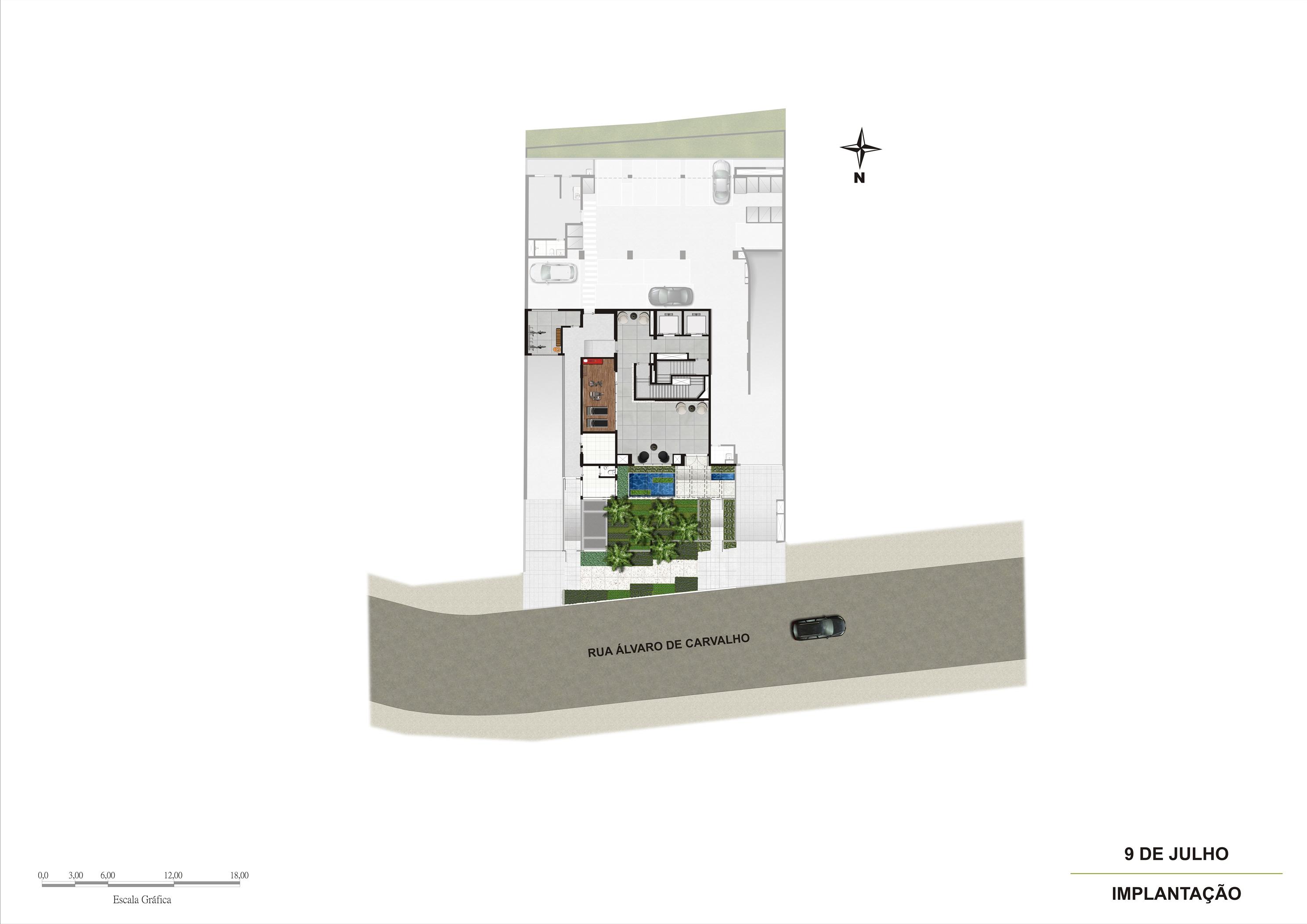 Perspectiva ilustrada da Implantação | Cyrela InSPired in São Paulo – Apartamento na  Consolação - São Paulo - São Paulo