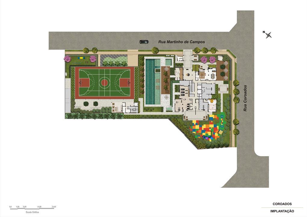 Perspectiva ilustrada da Implantação | Cyrela Classic Lapa – Lapa - São Paulo - São Paulo Perspectiva ilustrada da Implantação | Cyrela Classic Lapa – Apartamento na Lapa - São Paulo - São Paulo