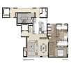 Planta Tipo   121m²   Opção com 3 suítes | Cyrela Goldsztein Clássico Petrópolis  – Apartamento no  Petrópolis - Porto Alegre - Rio Grande do Sul
