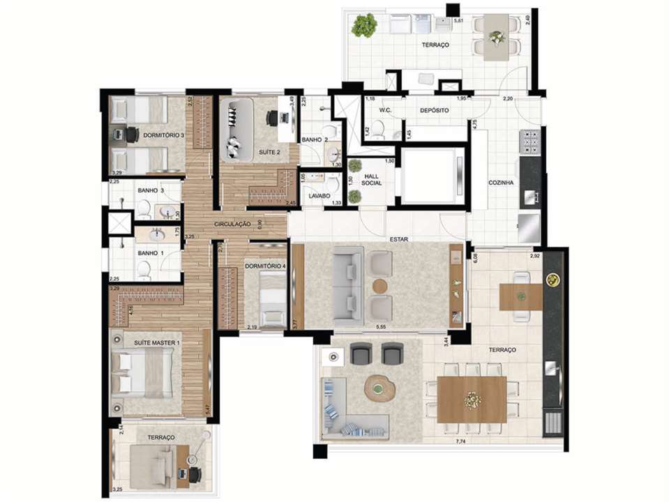 Apto. de 172 m2 - 2 Suítes (4 dorms) | Le Premier Moema – Moema - São Paulo - São Paulo Apto. de 172 m2 - 2 Suítes (4 dorms) | Le Premier Moema – Apartamento em Moema - São Paulo - São Paulo