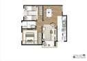 Planta Padrão da Unidade de 51m² - Torre B com Finais 3, 4, 9 e 10 | Praças da Cidade – Apartamento no  Brás - São Paulo - São Paulo