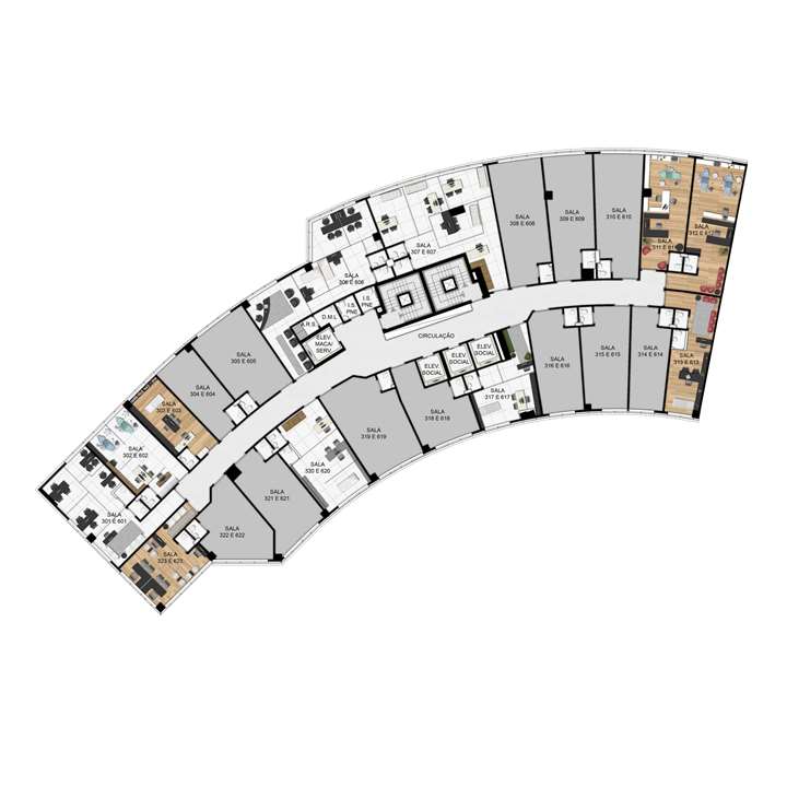 Planta 3º a 6º Pavimento | MedPlex Belo Horizonte – Santo Agostinho - Belo Horizonte - Minas Gerais Planta 3º a 6º Pavimento | MedPlex Belo Horizonte – Salas Comerciais no Santo Agostinho - Belo Horizonte - Minas Gerais