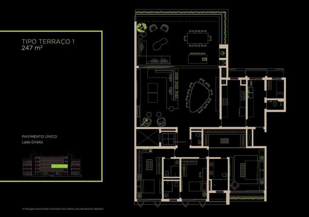 Tipo Terraço 1 247m² | Arruda 168 – Alto de Pinheiros - São Paulo - São Paulo Tipo Terraço 1 247m² | Arruda 168 – Apartamento no Alto de Pinheiros - São Paulo - São Paulo