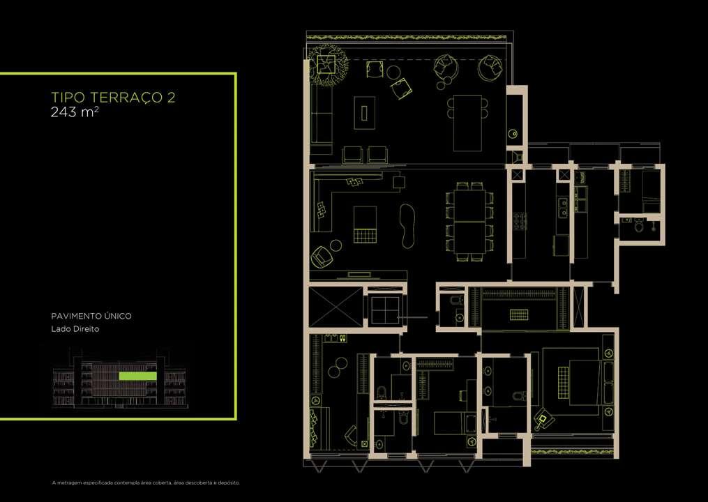 Tipo Terraço 2 243m² | Arruda 168 – Alto de Pinheiros - São Paulo - São Paulo Tipo Terraço 2 243m² | Arruda 168 – Apartamento no Alto de Pinheiros - São Paulo - São Paulo