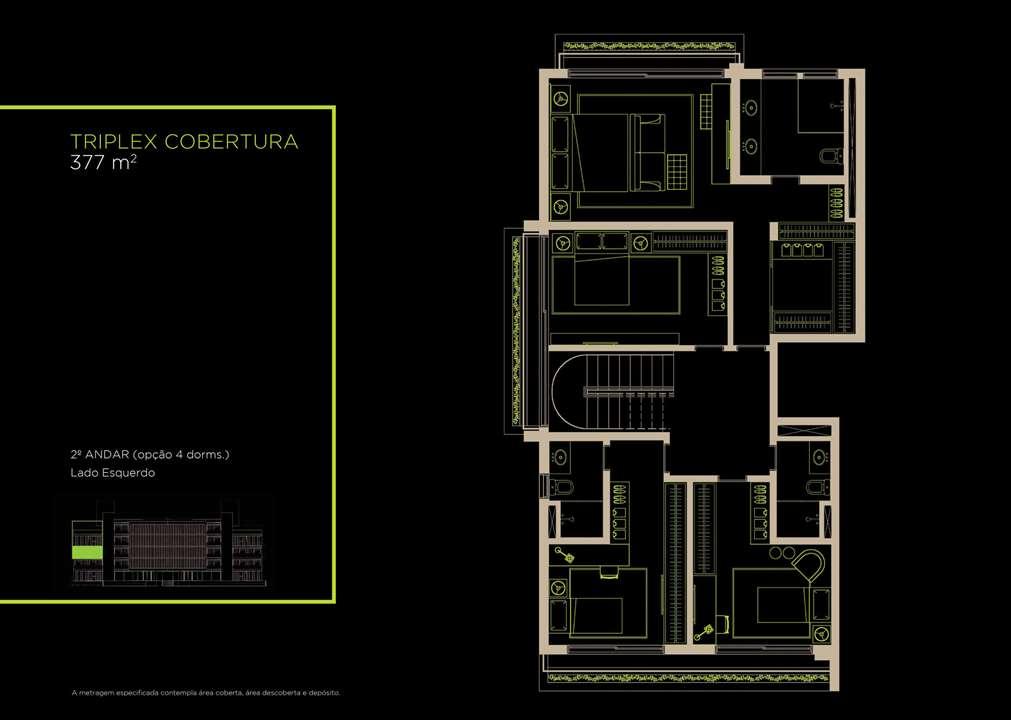 Triplex Cobertura 377m² 2°andar (Opção 4 Dorms.) | Arruda 168 – Alto de Pinheiros - São Paulo - São Paulo Triplex Cobertura 377m² 2°andar (Opção 4 Dorms.) | Arruda 168 – Apartamento no Alto de Pinheiros - São Paulo - São Paulo