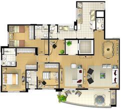 Planta Tipo 139 m² (opção sala ampliada e 3 súites) | Vereda Paraíso – Apartamento no  Paraíso - São Paulo - São Paulo