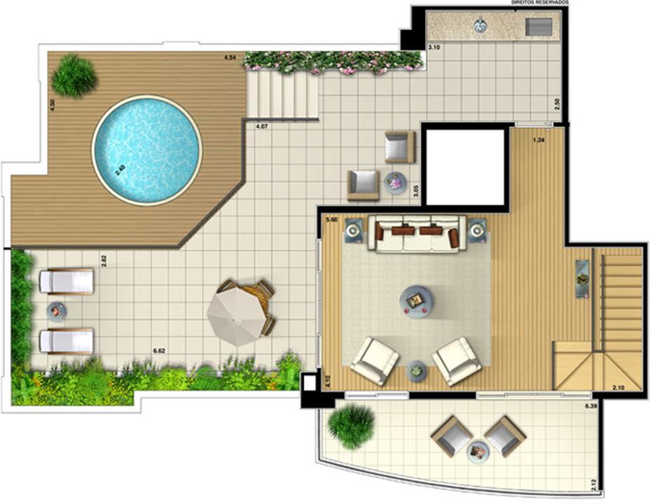 Planta Duplex Inferior 263 m² | Vereda Paraíso – Paraíso - São Paulo - São Paulo Planta Duplex Inferior 263 m² | Vereda Paraíso – Apartamento no Paraíso - São Paulo - São Paulo