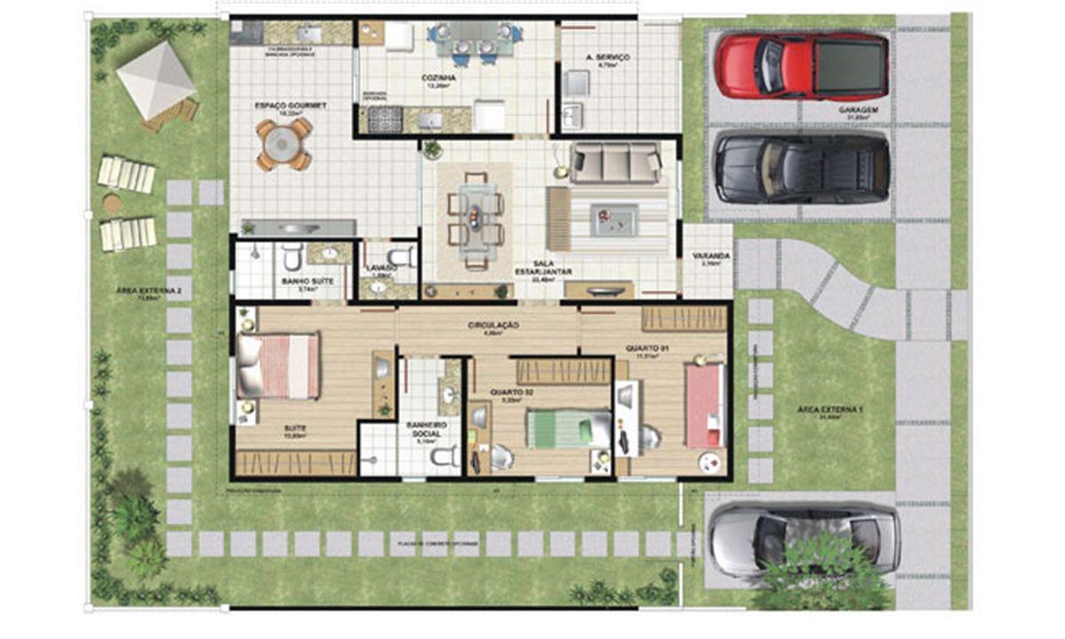 Planta casa D 124,47 m² | Aldeia Parque - Igarapé – Colina de Laranjeiras - Serra - Espírito Santo Planta casa D 124,47 m² | Aldeia Parque - Igarapé – Casa na Colina de Laranjeiras - Serra - Espírito Santo