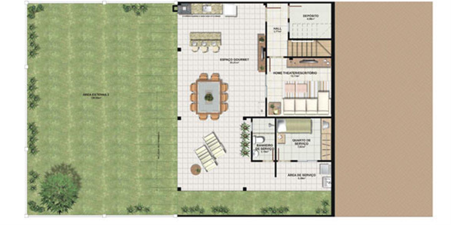 Planta casa E 210,87 m² - pavimento Gourmet | Aldeia Parque - Igarapé – Colina de Laranjeiras - Serra - Espírito Santo Planta casa E 210,87 m² - pavimento Gourmet | Aldeia Parque - Igarapé – Casa na Colina de Laranjeiras - Serra - Espírito Santo