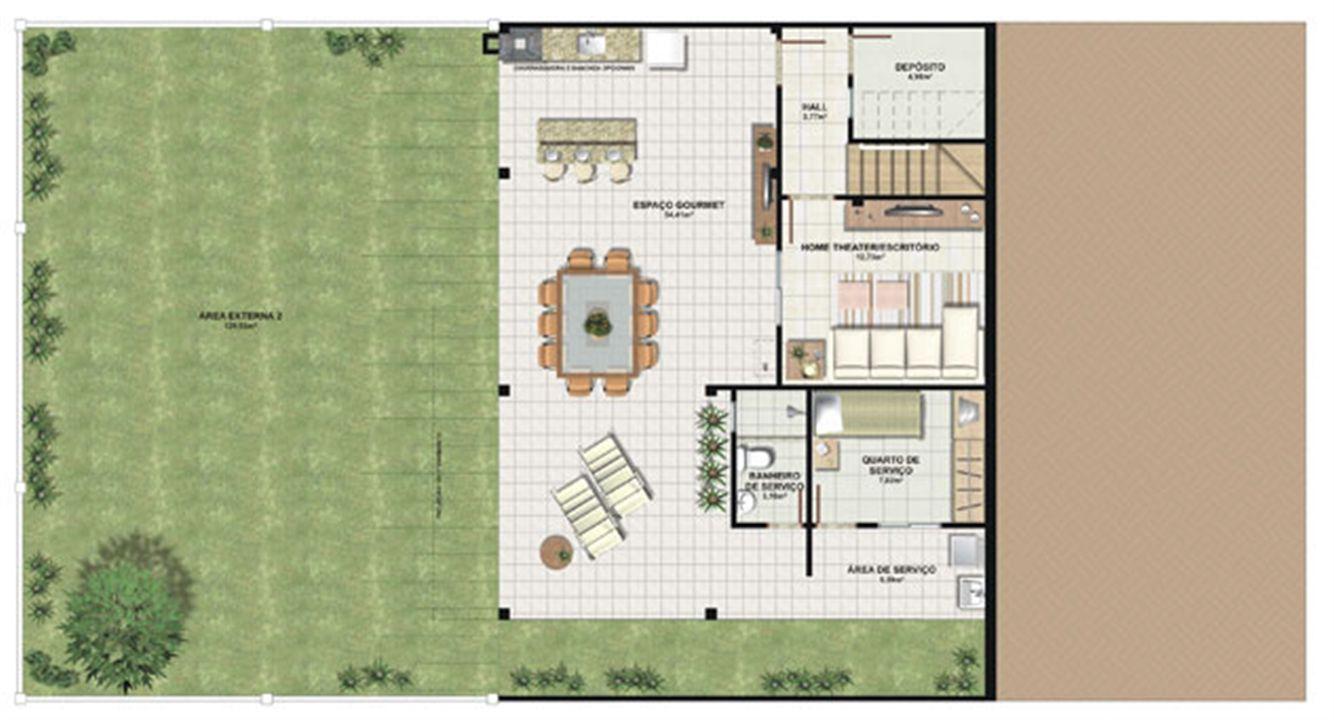Planta casa E 210,87 m² - pavimento gourmet | Aldeia Parque - Itatiaia – Colina de Laranjeiras - Serra - Espírito Santo Planta casa E 210,87 m² - pavimento gourmet | Aldeia Parque - Itatiaia – Casa na Colina de Laranjeiras - Serra - Espírito Santo