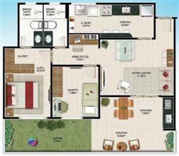Planta Térreo 2 quartos - 65 m² | Aldeia Parque - Itaúna – Apartamento na  Colina de Laranjeiras - Serra - Espírito Santo