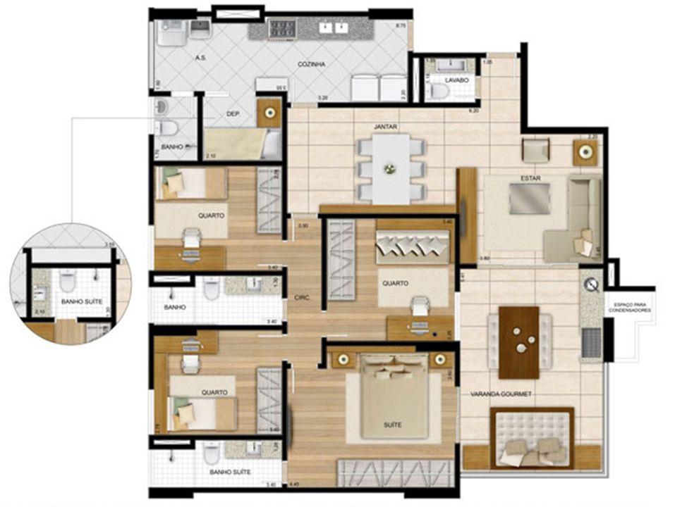 143,95 m² - Planta 4 quartos1 sui´te | La Plage Residencial Clube – Praia da Costa - Vila Velha - Espírito Santo 143,95 m² - Planta 4 quartos1 sui´te | La Plage Residencial Clube – Apartamento na Praia da Costa - Vila Velha - Espírito Santo