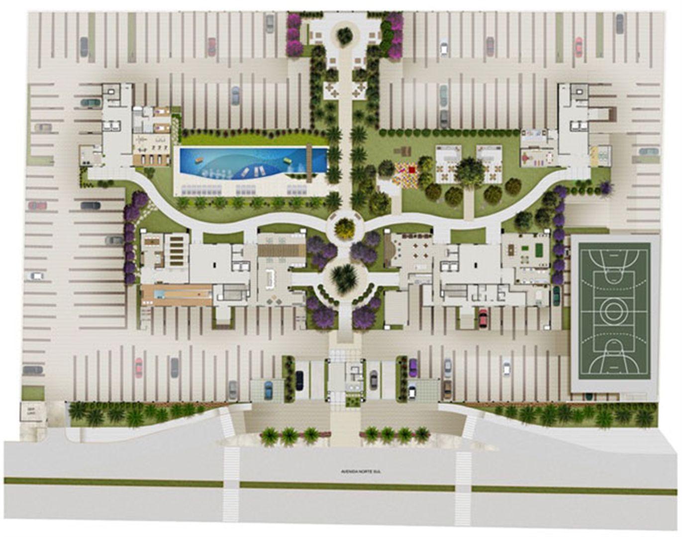 Perspectiva Ilustrada da Implantação | Reserva Verde Residencial Park – Apartamento em  Laranjeiras - Serra - Espírito Santo