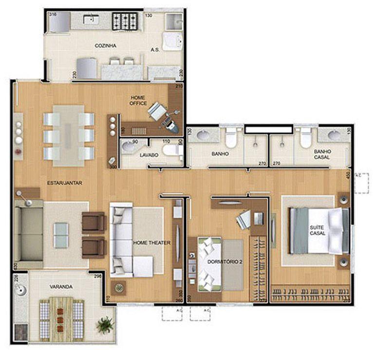Torres 1 e 4 - 3 Quartos - 96 m² - Planta opção - 2 Quartos e Sala Ampliada | Reserva Verde Residencial Park – Laranjeiras - Serra - Espírito Santo Torres 1 e 4 - 3 Quartos - 96 m² - Planta opção - 2 Quartos e Sala Ampliada | Reserva Verde Residencial Park – Apartamento em Laranjeiras - Serra - Espírito Santo