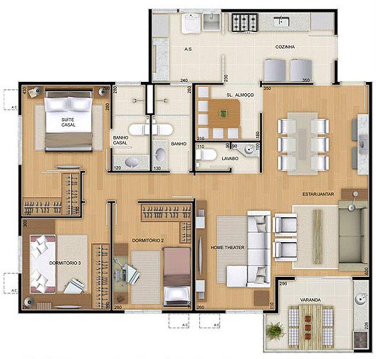 Torres 1 e 4 - 4 Quartos - 109 m² - Planta opção - 3 quartos e Sala Ampliada | Reserva Verde Residencial Park – Laranjeiras - Serra - Espírito Santo Torres 1 e 4 - 4 Quartos - 109 m² - Planta opção - 3 quartos e Sala Ampliada | Reserva Verde Residencial Park – Apartamento em Laranjeiras - Serra - Espírito Santo