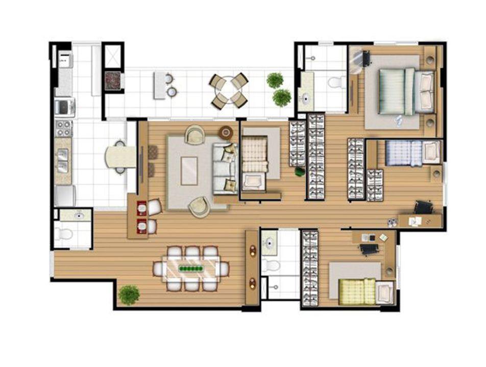 Planta tipo 113 m² - 4 quartos | Acqua Verde Family Space – Água Verde - Curitiba - Paraná Planta tipo 113 m² - 4 quartos | Acqua Verde Family Space – Apartamento no Água Verde - Curitiba - Paraná