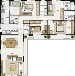 Planta 158,13 m² - 103 a 503 | Galleria Paissandu – Apartamento no  Flamengo - Rio de Janeiro - Rio de Janeiro