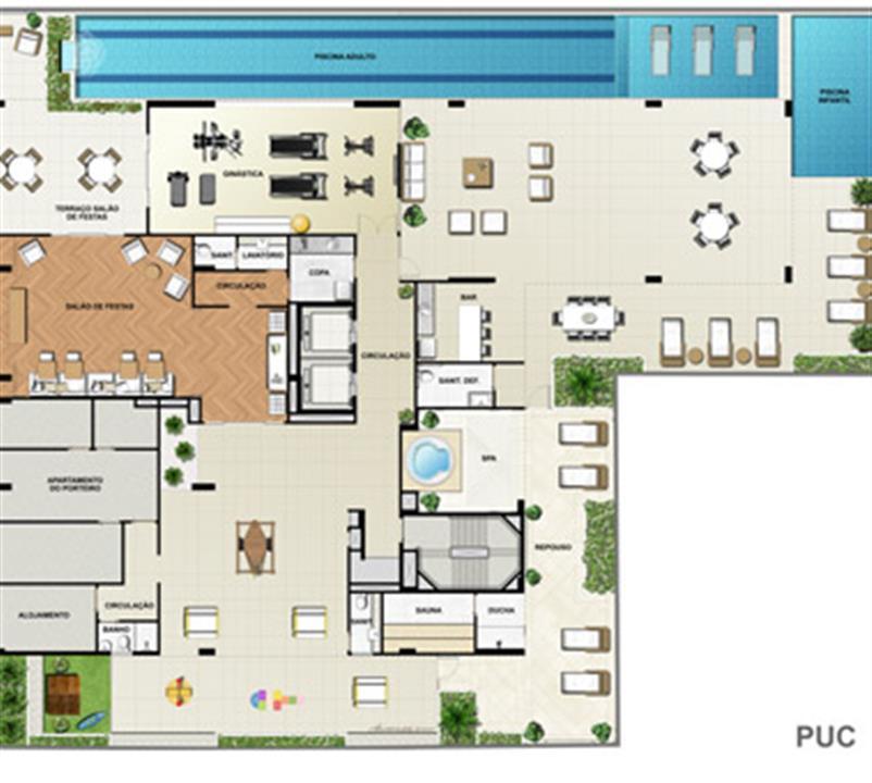 Perspectiva ilustrada implantação | Galleria Paissandu – Apartamento	no  Flamengo - Rio de Janeiro - Rio de Janeiro