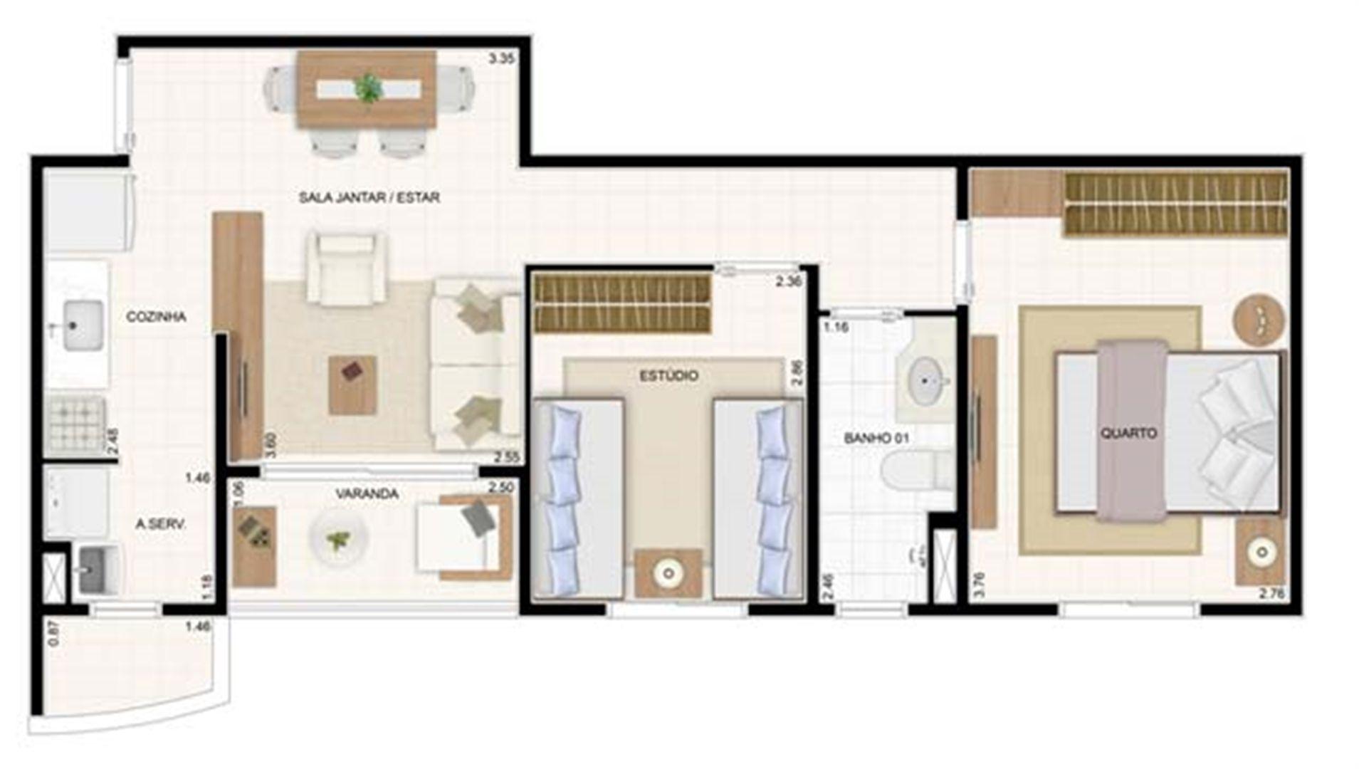 2 dorms 49,61m² 2 dorms 55m² | Vita 2 Residencial Clube – Apartamento no  Pitimbu - Natal - Rio Grande do Norte