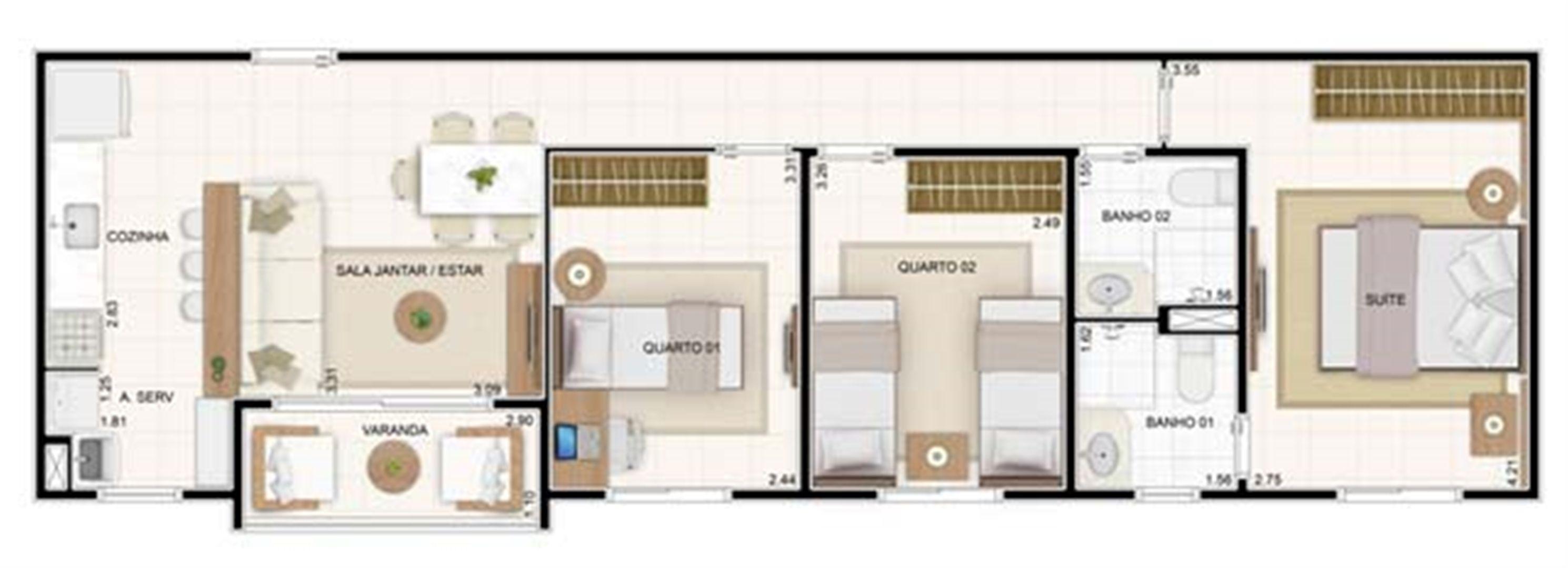 3 dorms 67,35m² | Vita 2 Residencial Clube – Apartamento no  Pitimbu - Natal - Rio Grande do Norte