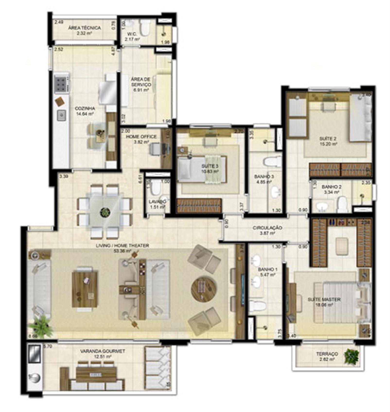 3 suítes (living ampliado) - 161 m² | Peninsula Way - Ponta D´Areia – Ponta D'areia - São Luís - Maranhão 3 suítes (living ampliado) - 161 m² | Peninsula Way - Ponta D´Areia – Apartamento na Ponta D'areia - São Luís - Maranhão
