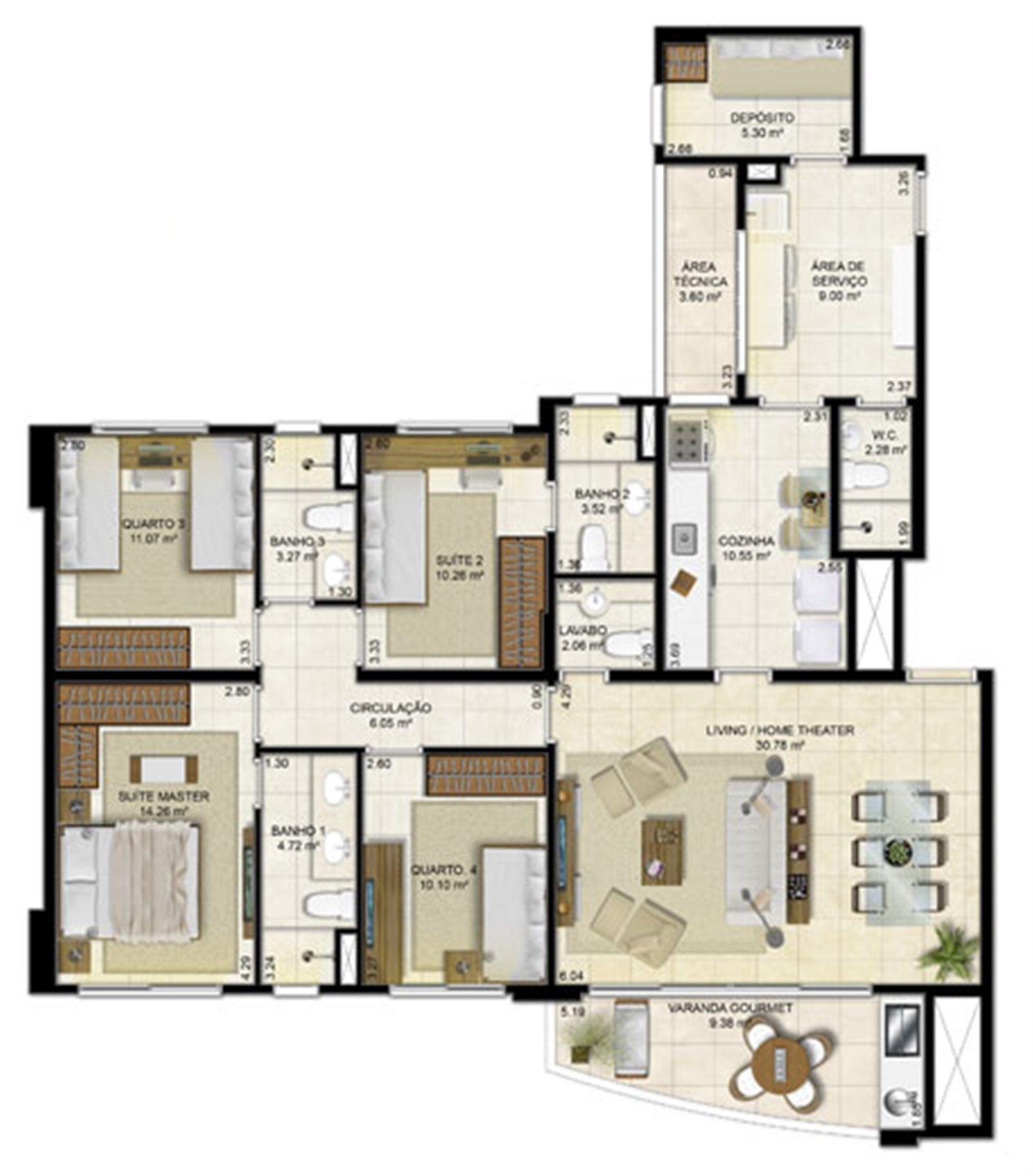 4 quartos (2 suítes) - 136 m² | Peninsula Way - Ponta D´Areia – Ponta D'areia - São Luís - Maranhão 4 quartos (2 suítes) - 136 m² | Peninsula Way - Ponta D´Areia – Apartamento na Ponta D'areia - São Luís - Maranhão