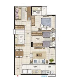 Planta 3 quartos - 70 m² | Grandlife Icaraí – Apartamento em  Icaraí - Niterói - Rio de Janeiro