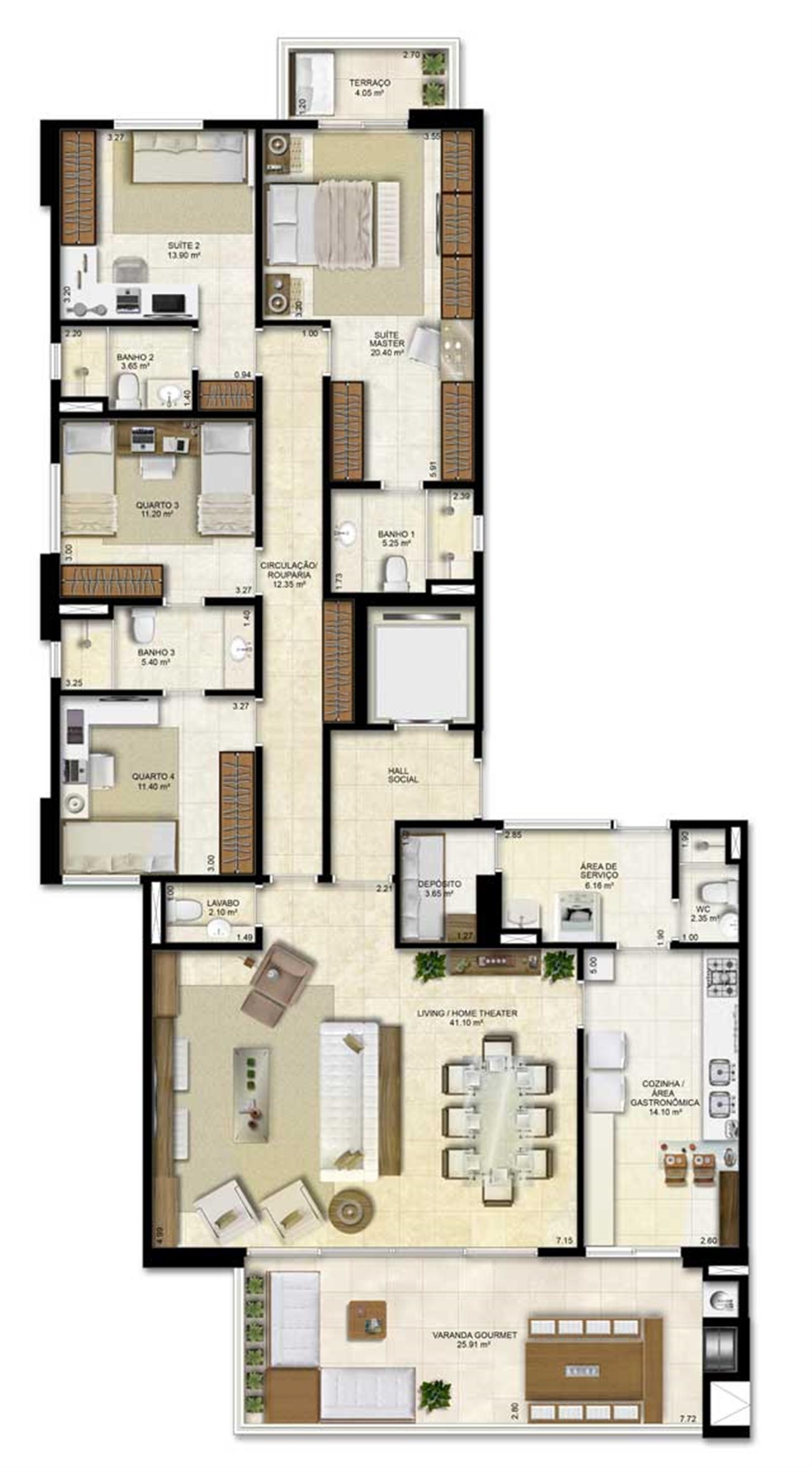 Opção de planta com 3 suítes Suíte master + Banheiro Sr. e Sra - 183 m² de área privativa | Vitrine Umarizal – Umarizal - Belém - Pará Opção de planta com 3 suítes Suíte master + Banheiro Sr. e Sra - 183 m² de área privativa | Vitrine Umarizal – Apartamento em Umarizal - Belém - Pará