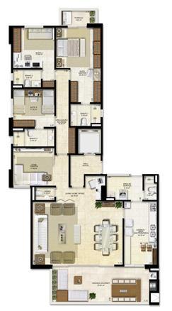 Opção de planta com 3 suítes e homme office   183 m² de área privativa | Vitrine Umarizal – Apartamento em  Umarizal  - Belém - Pará