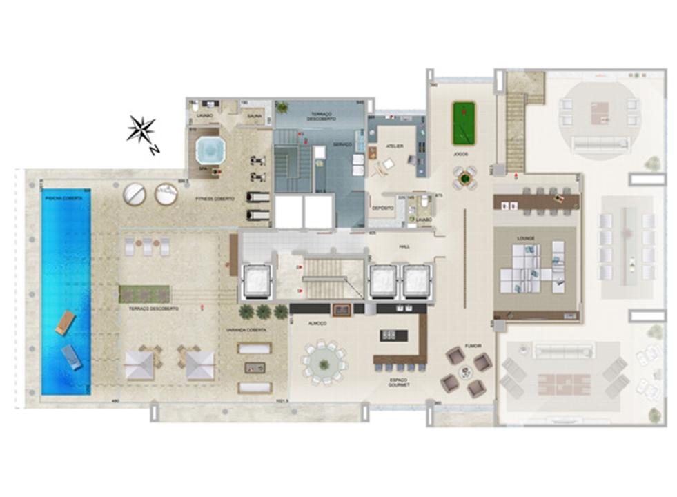 Planta Cobertura 2 - Cronos | Olympus - Cronos e Gaia – Vila da Serra - Nova Lima - Minas Gerais Planta Cobertura 2 - Cronos | Olympus - Cronos e Gaia – Apartamento na Vila da Serra - Nova Lima - Minas Gerais
