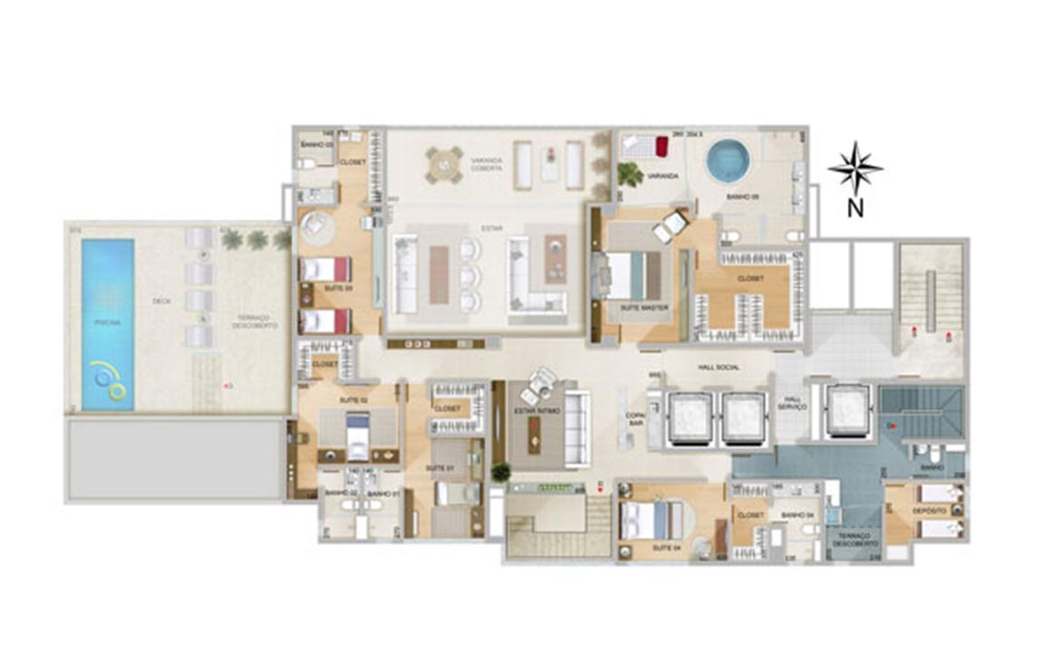 Planta Cobertura 2 - Gaia | Olympus - Cronos e Gaia – Vila da Serra - Nova Lima - Minas Gerais Planta Cobertura 2 - Gaia | Olympus - Cronos e Gaia – Apartamento na Vila da Serra - Nova Lima - Minas Gerais
