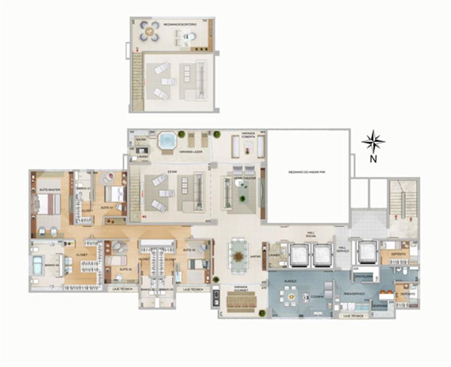 Planta Tipo ímpar - Gaia | Olympus - Cronos e Gaia – Vila da Serra - Nova Lima - Minas Gerais Planta Tipo ímpar - Gaia | Olympus - Cronos e Gaia – Apartamento na Vila da Serra - Nova Lima - Minas Gerais