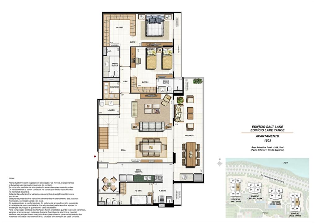 Ed. Salt Lake e Ed. Lake Tahoe - Cob. 289 m² (duplex - pav. inferior) | 360º On The Park – Barra da Tijuca - Rio de Janeiro - Rio de Janeiro Ed. Salt Lake e Ed. Lake Tahoe - Cob. 289 m² (duplex - pav. inferior) | 360º On The Park – Apartamento na Barra da Tijuca - Rio de Janeiro - Rio de Janeiro